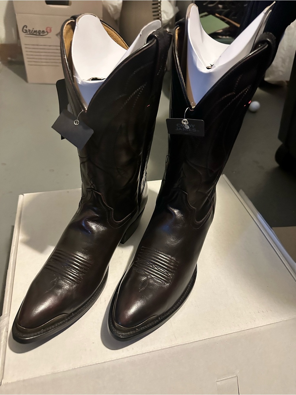 Cody James Western Boots - Dark Brown  size 9D